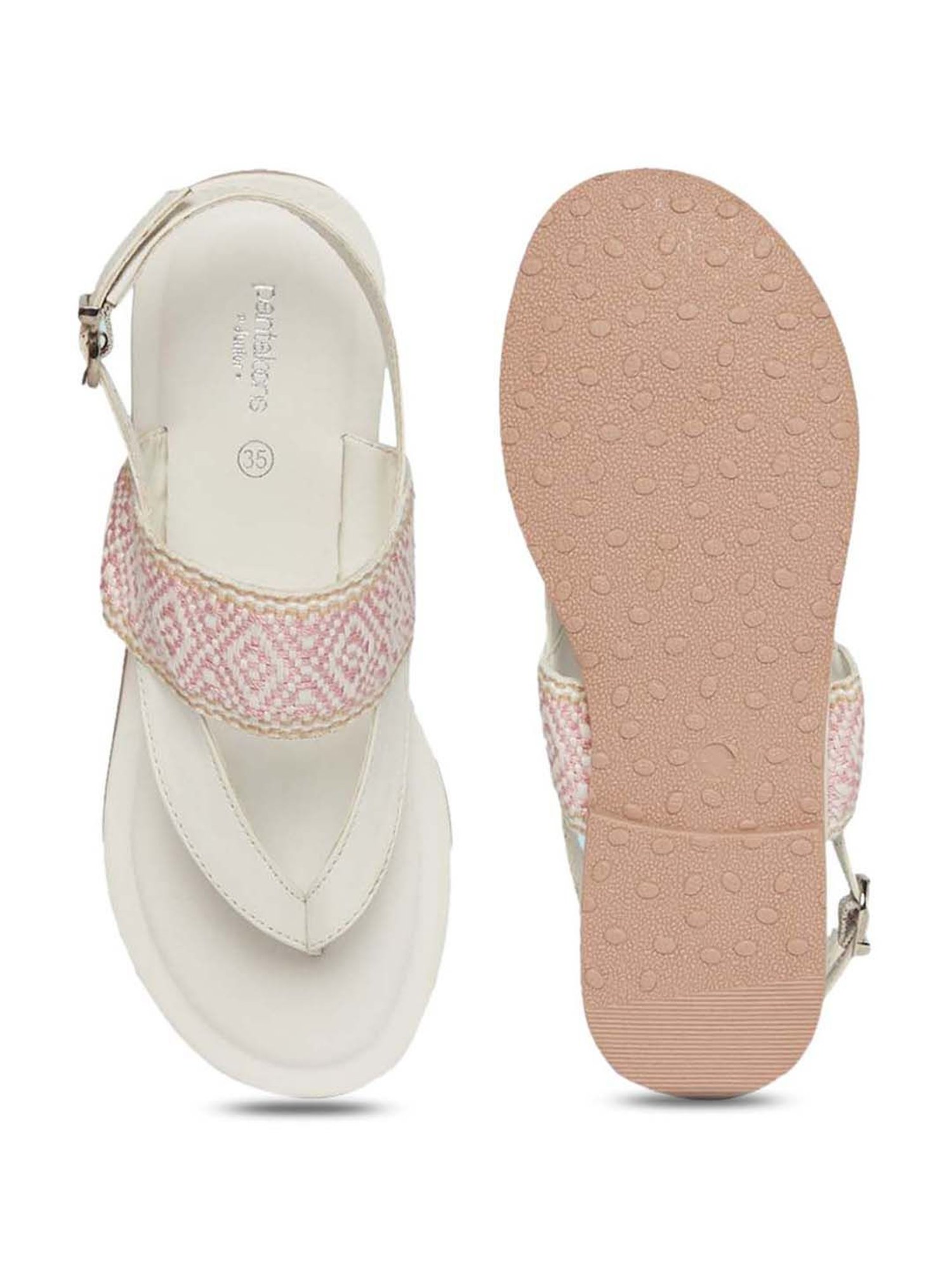 Shoetopia Kids Beige Toe Ring Sandals