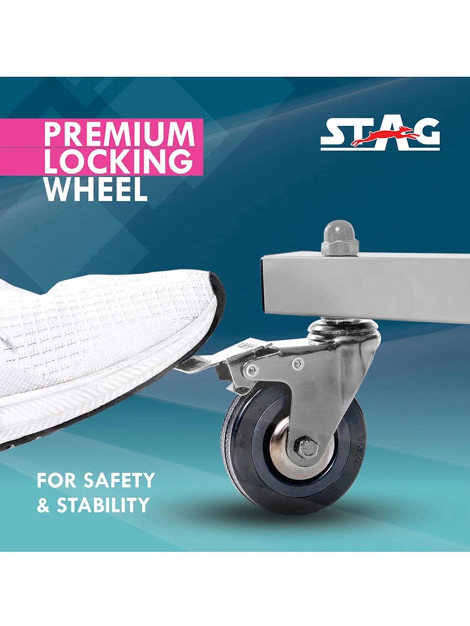 Stag Global 22mm Active Series Professional Quick Easy Setup Table Tennis Table (Blue)