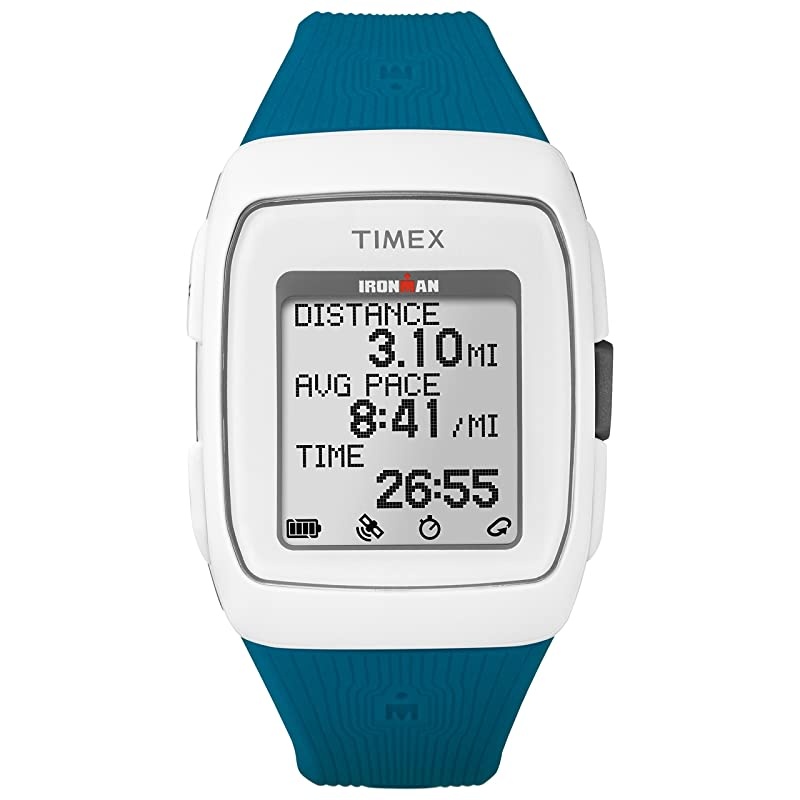 Unisex TW5M12000 Ironman GPS WhiteTeal Silicone Strap Watch