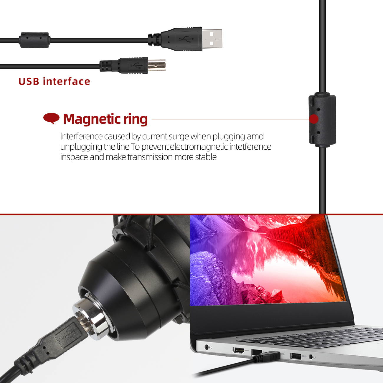 Depusheng A8 USB Microphone Laptop Desktop Computer Condenser Microphone for Streaming, Podcast, Recording, Gaming, Teaching, (Compatible Mac, Win7/8/10)