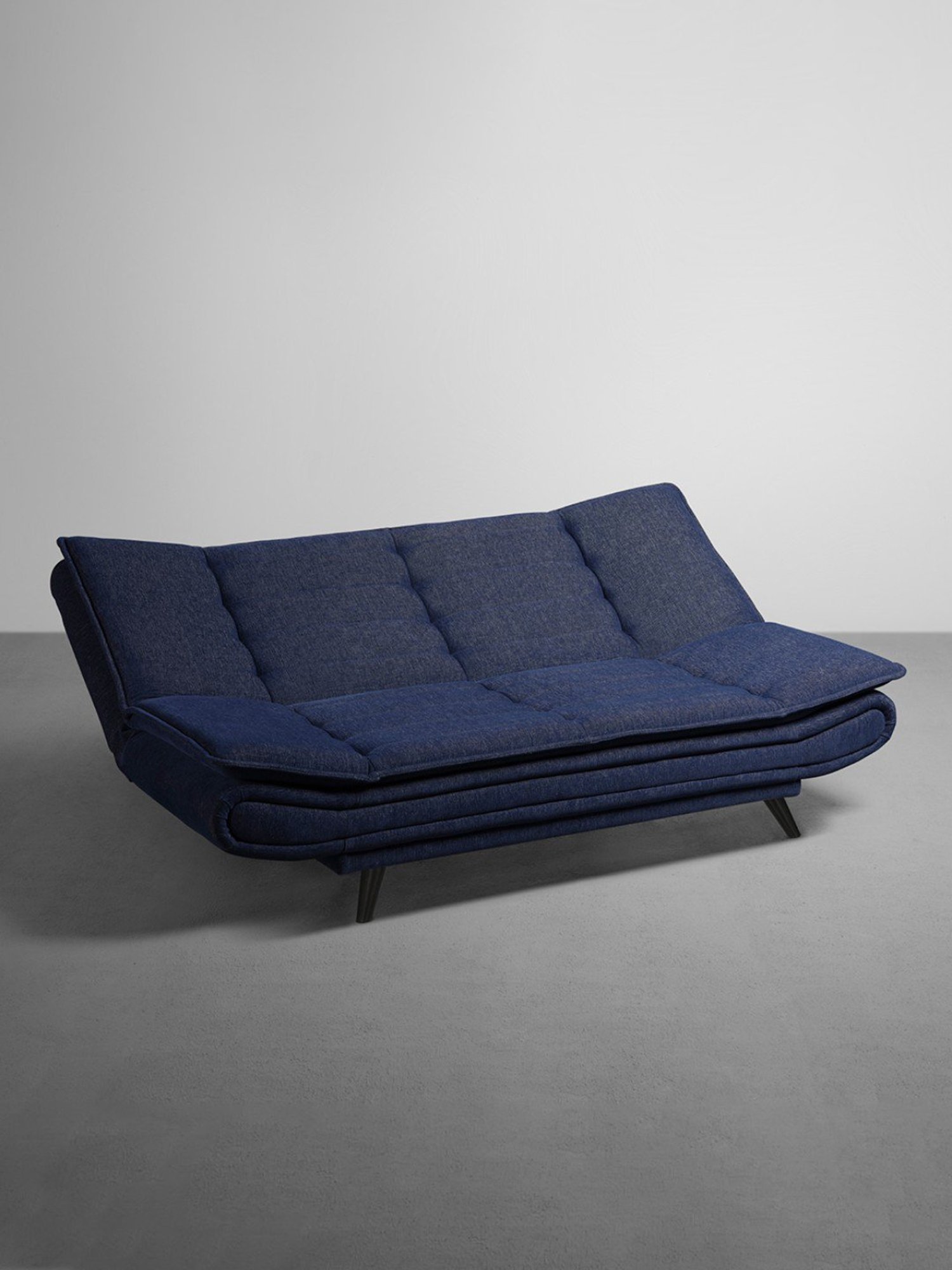 Sleepyhead Ink Blue Fabric Foldable 3 Seater Sofa Cum Bed