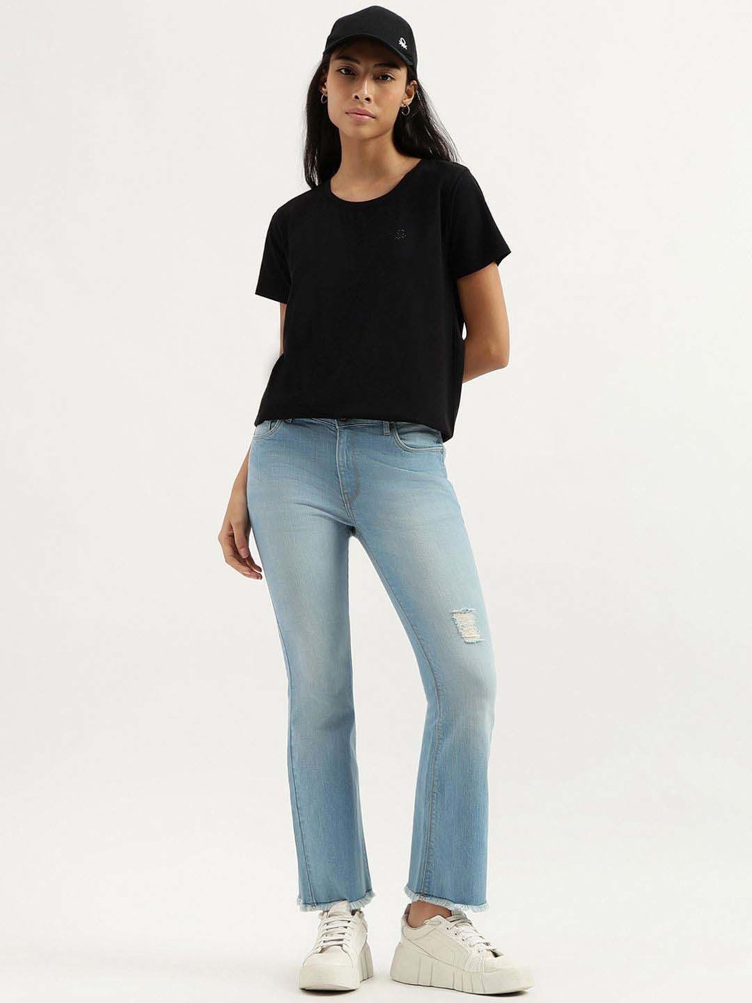 United Colors of Benetton Black Regular Fit T-Shirt