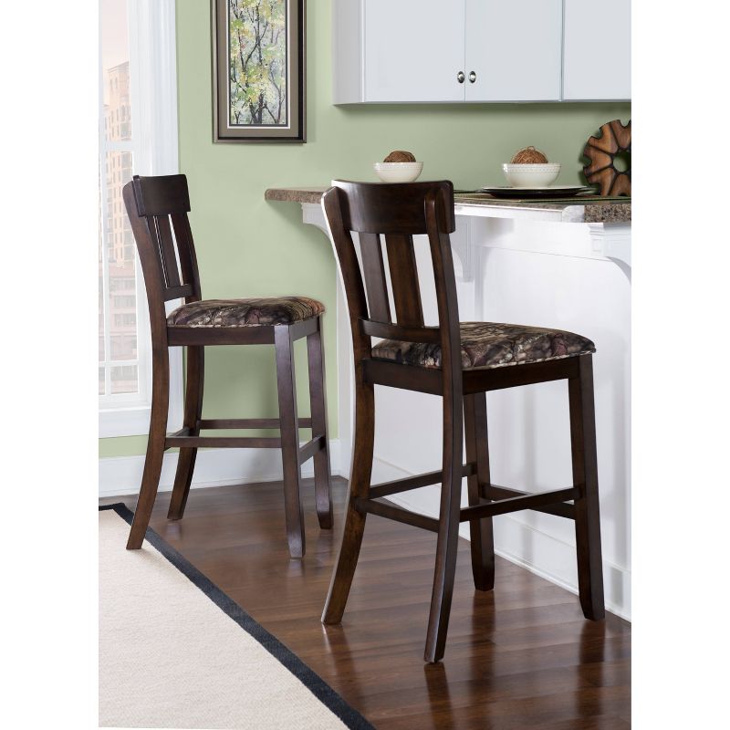 The Mossy Oak Native Living Bar Counter Height Barstool Dark Brown - Linon