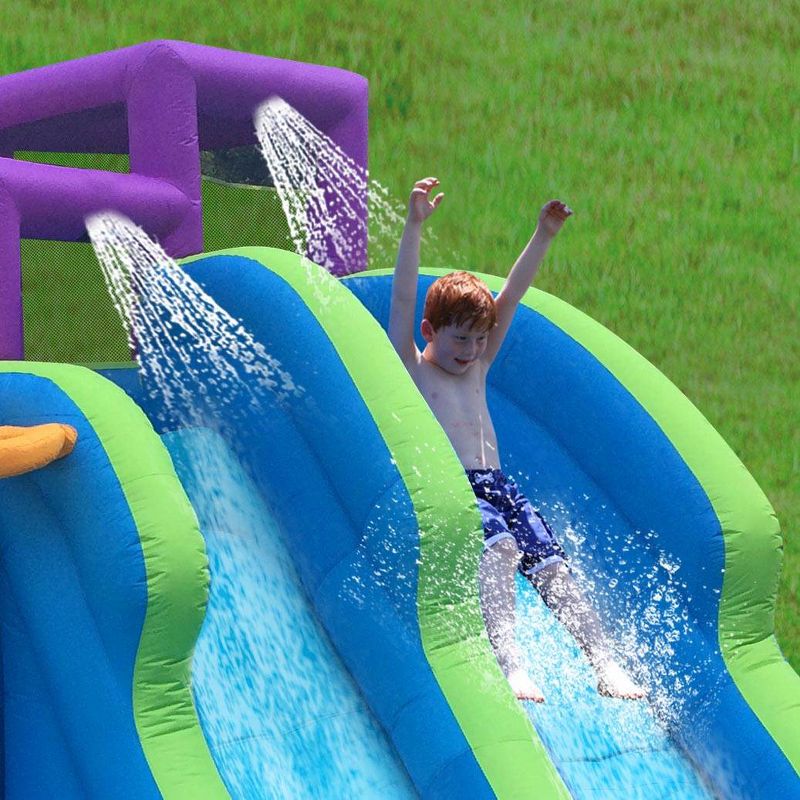 Kahuna 90793 Twin Falls Outdoor Inflatable Splash Pool Backyard Water Slide Park