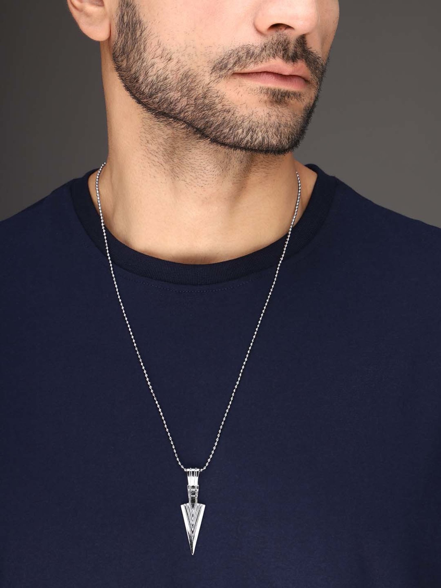 Bold By Priyaasi Striking Elegance in Men's Chain Design with Arrow Pendant