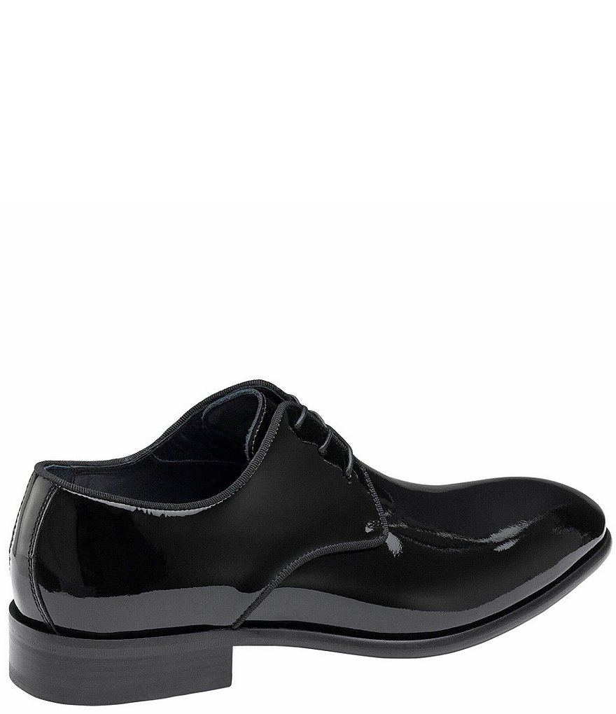 Johnston & Murphy Collection Men's Whilshire Plain Toe Patent Leather Oxfords