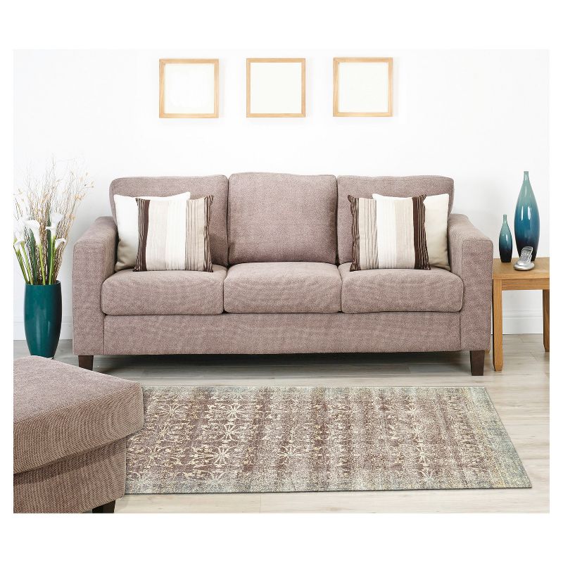 7'4"X10'3" Geometric Woven Area Rug Smoke - Weave & Wander