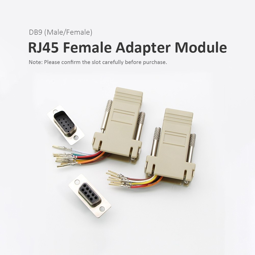 RJ45 to Serial Port Female to DB 9PIN Adapter 8P8C Module Modem Connector