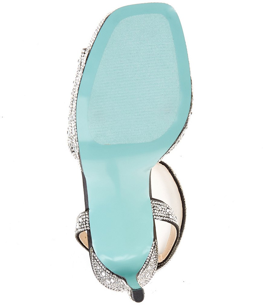 Blue by Betsey Johnson Suni Rhinestone Ankle Strap Dress Sandals