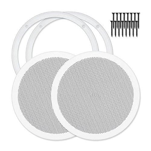 Reliable Hardware Company RH-4002-8-2-A White Universal Surface Mount 8" Speaker Covers, Pair