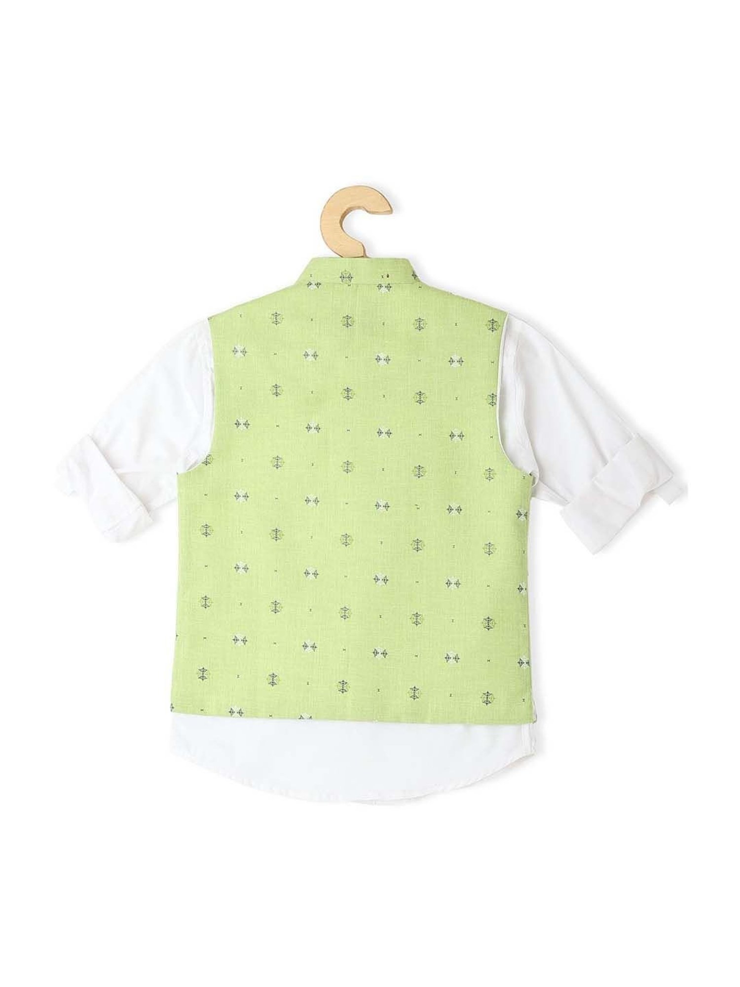 Crimsoune Club Kids Mint Solid Full Sleeves Blazer