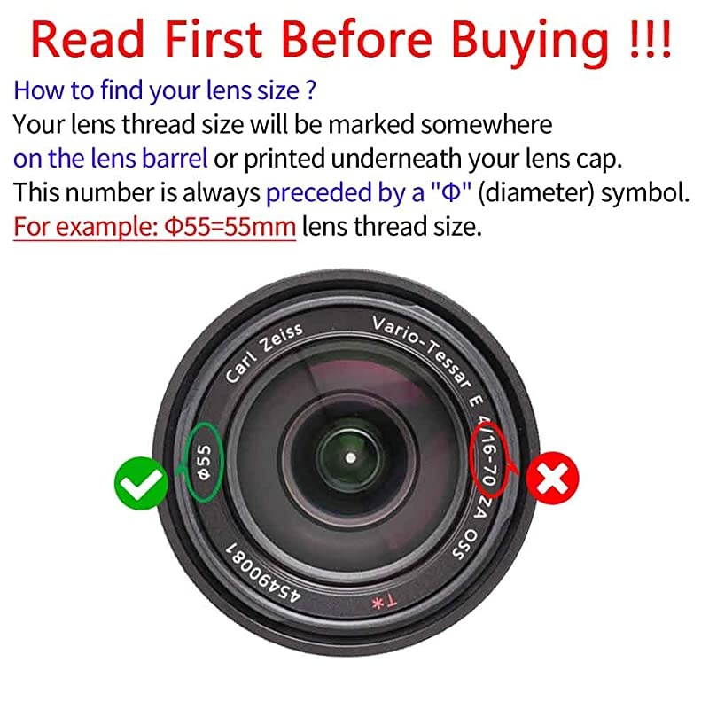 55mm Lens Cap Cover with Keeper for Sony EMount 1670mm F4 ZASony 18135mm F3556 OSS Lens for Sony Alpha a6600 a6500 a6400 a6300 a6100 a6000 a5100 a50002 Pack