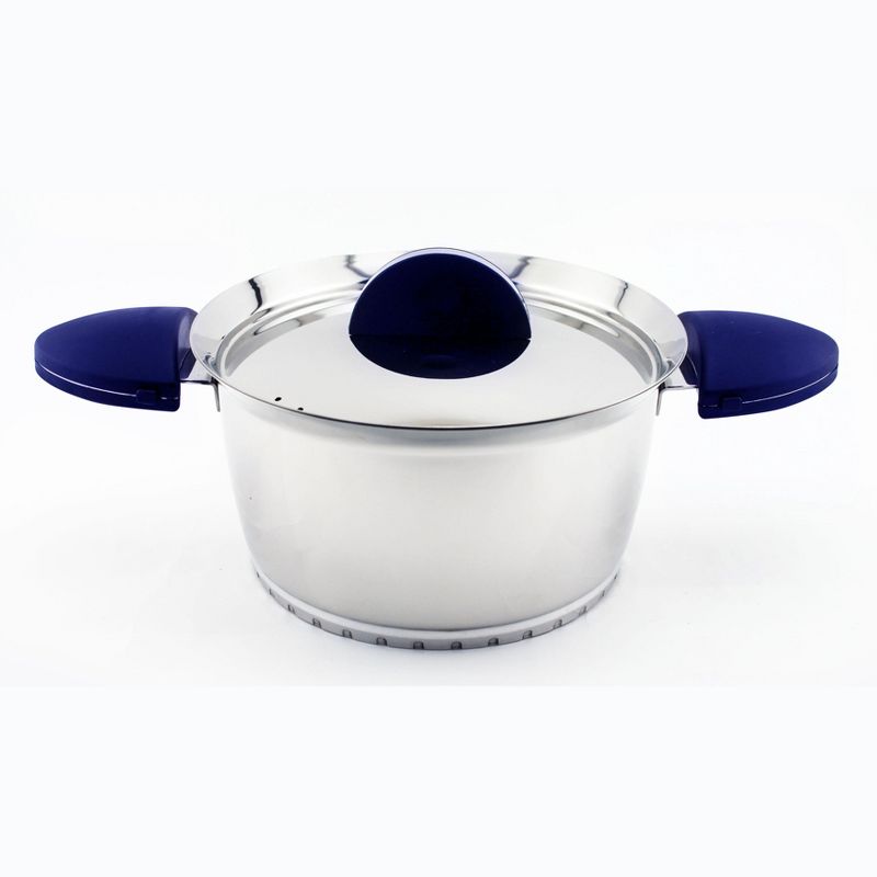 BergHOFF Stacca 7" 18/10 Stainless Steel Covered Casserole,Blue