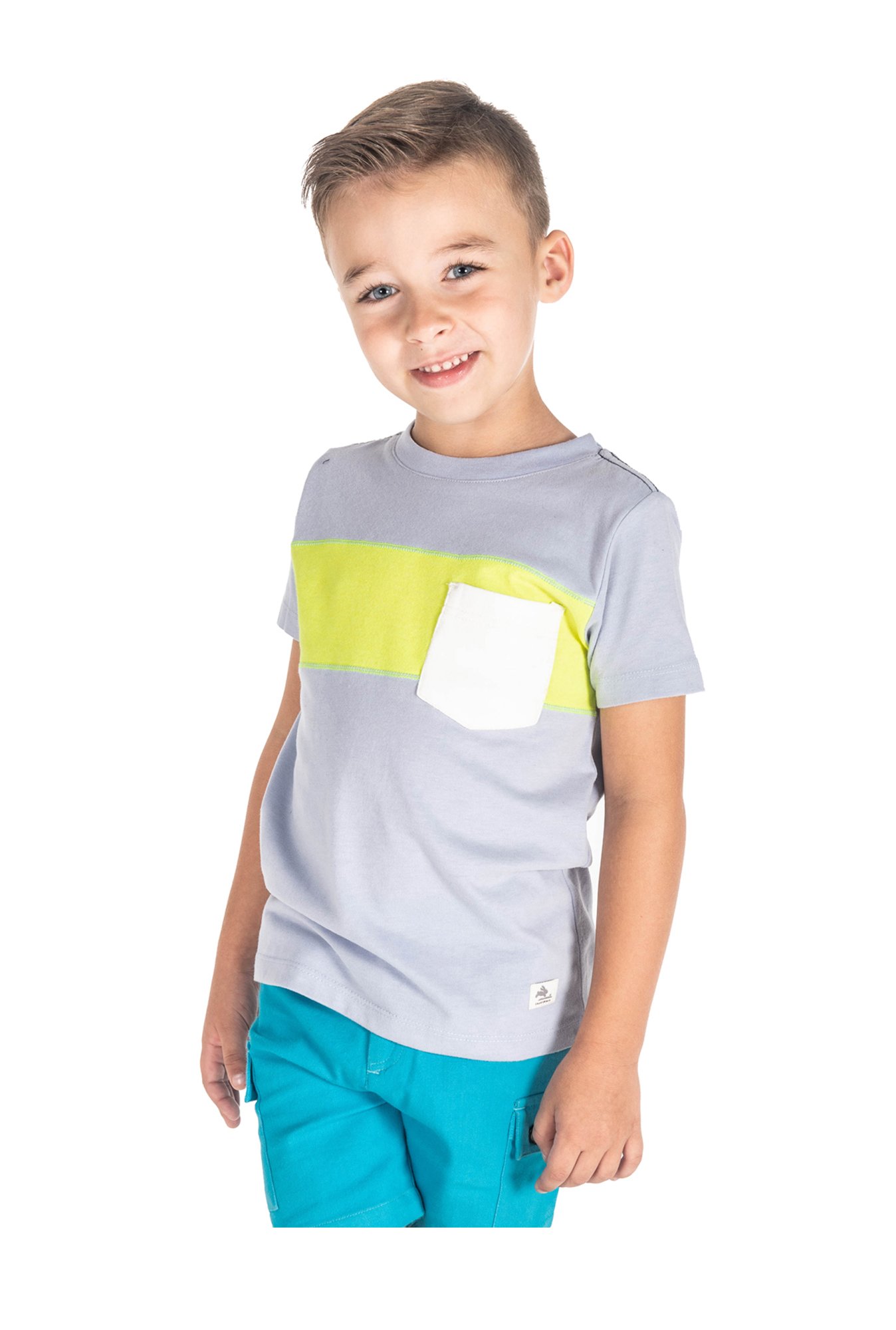 Cherry Crumble By Nitt Hyman Boys Grey Textured T-Shirt