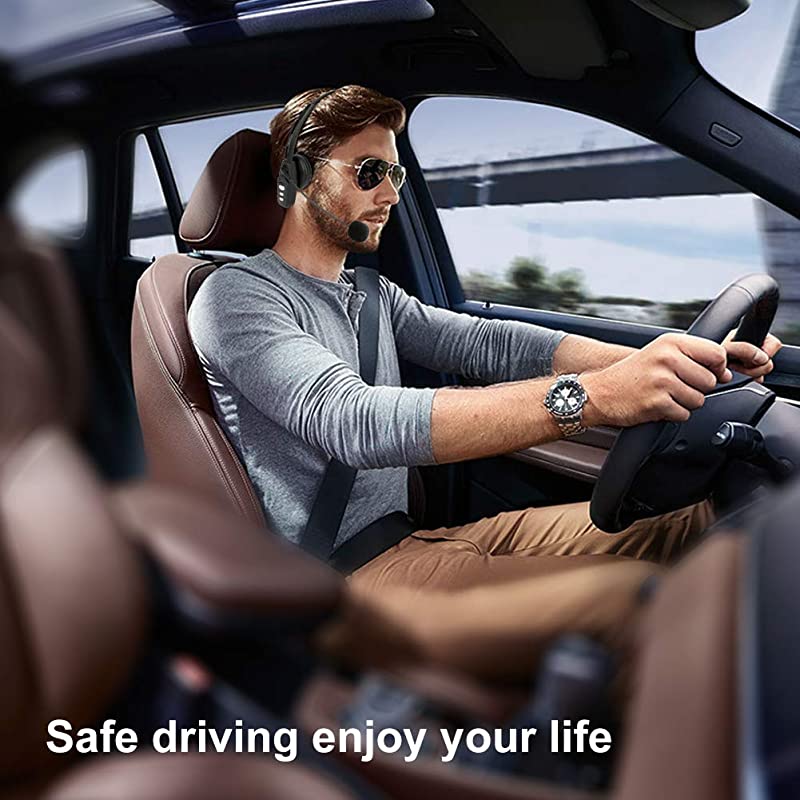 Headset V50 Pro Wireless Headset High Voice Clarity with Noise Canceling Mic for Cell Phone Trucker Engineers Business Home OfficeJBT800