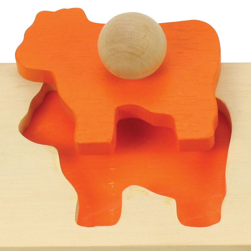 Bigjigs Toys Large Knob Animal Matching 5 Pce Puzzle