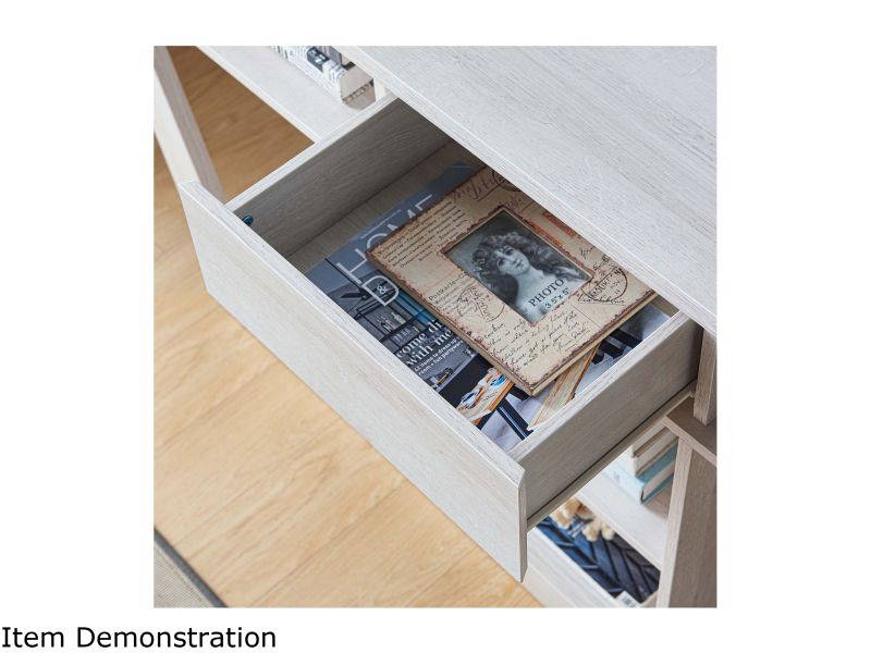 Furniture of America White Oak Frankl Modern Wood 60-Inch TV Stand