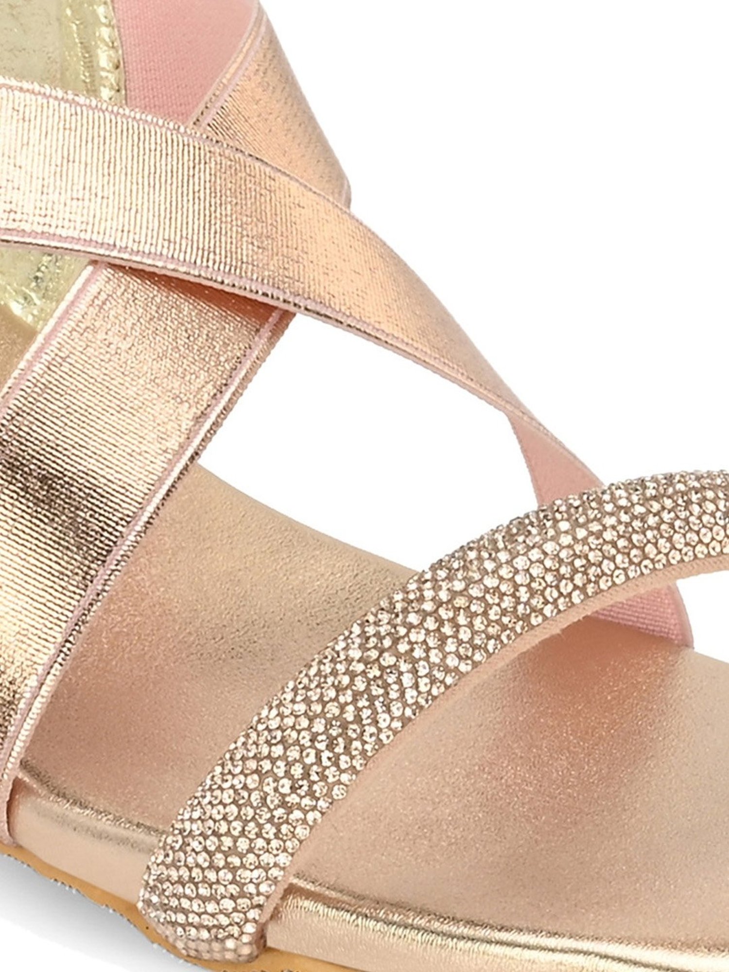 Clog London Women's Rose Gold Sling Back Sandals