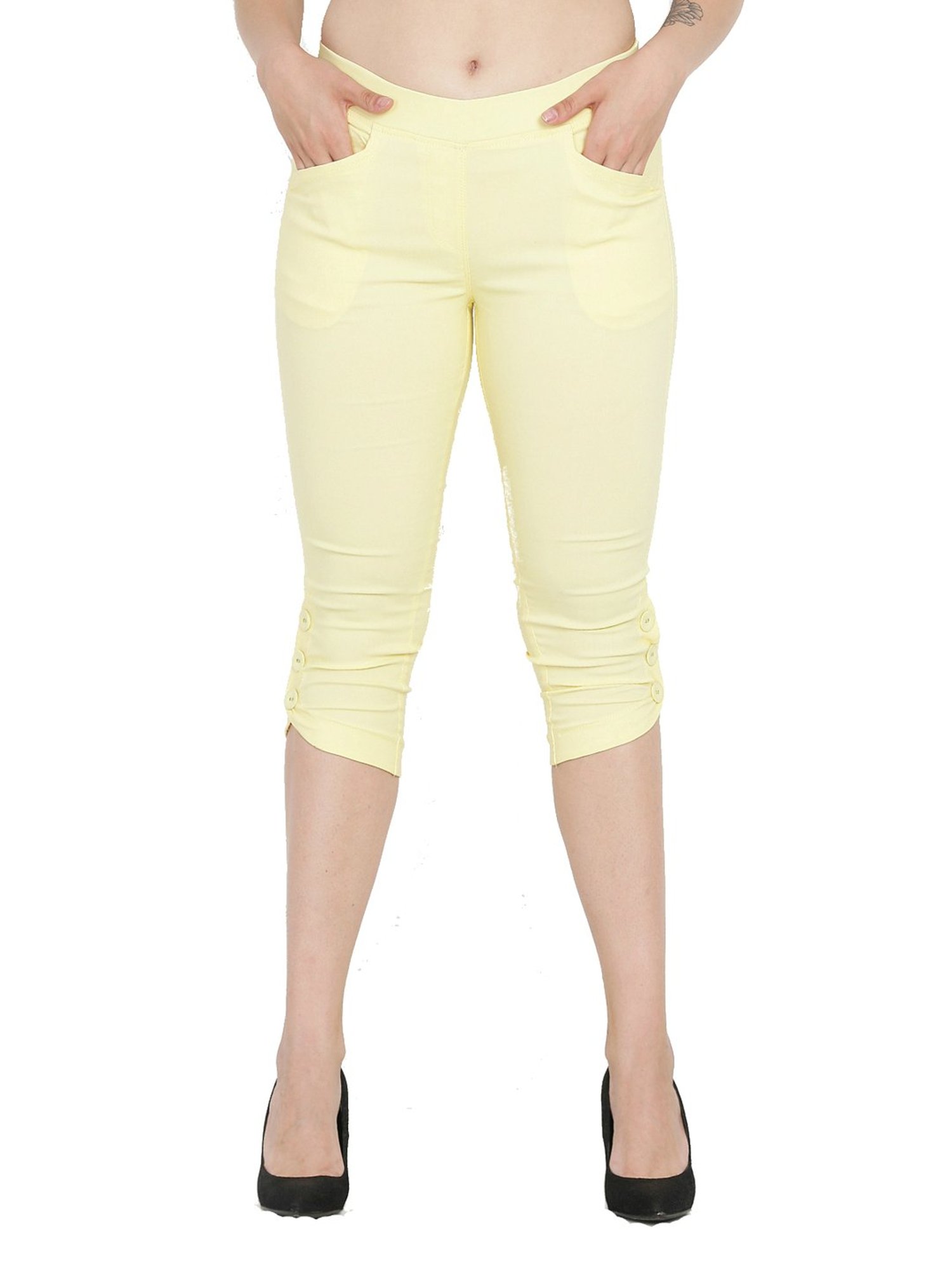 Westwood Yellow Cotton Capris