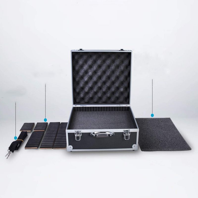 Zeikos ZE-HC18 Deluxe Small Hard Shell Protective Storage Portable Work Case with Shoulder Strap, Reliable Latches, and Dividers, Black