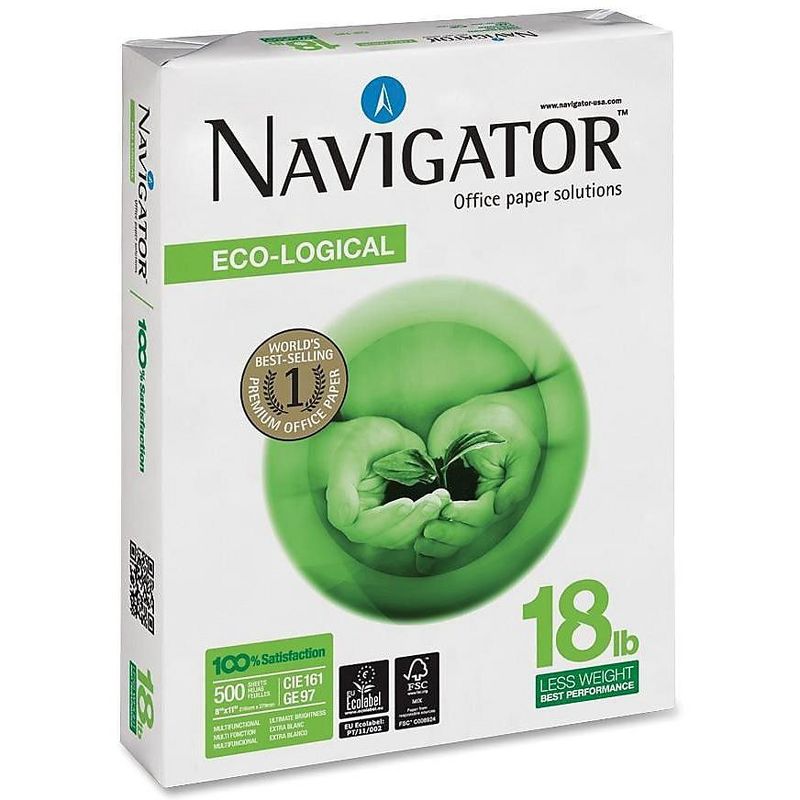Navigator Multipurpose Copy Paper 18lb 8-1/2"x11" 10RM/CT WE NEL1118F