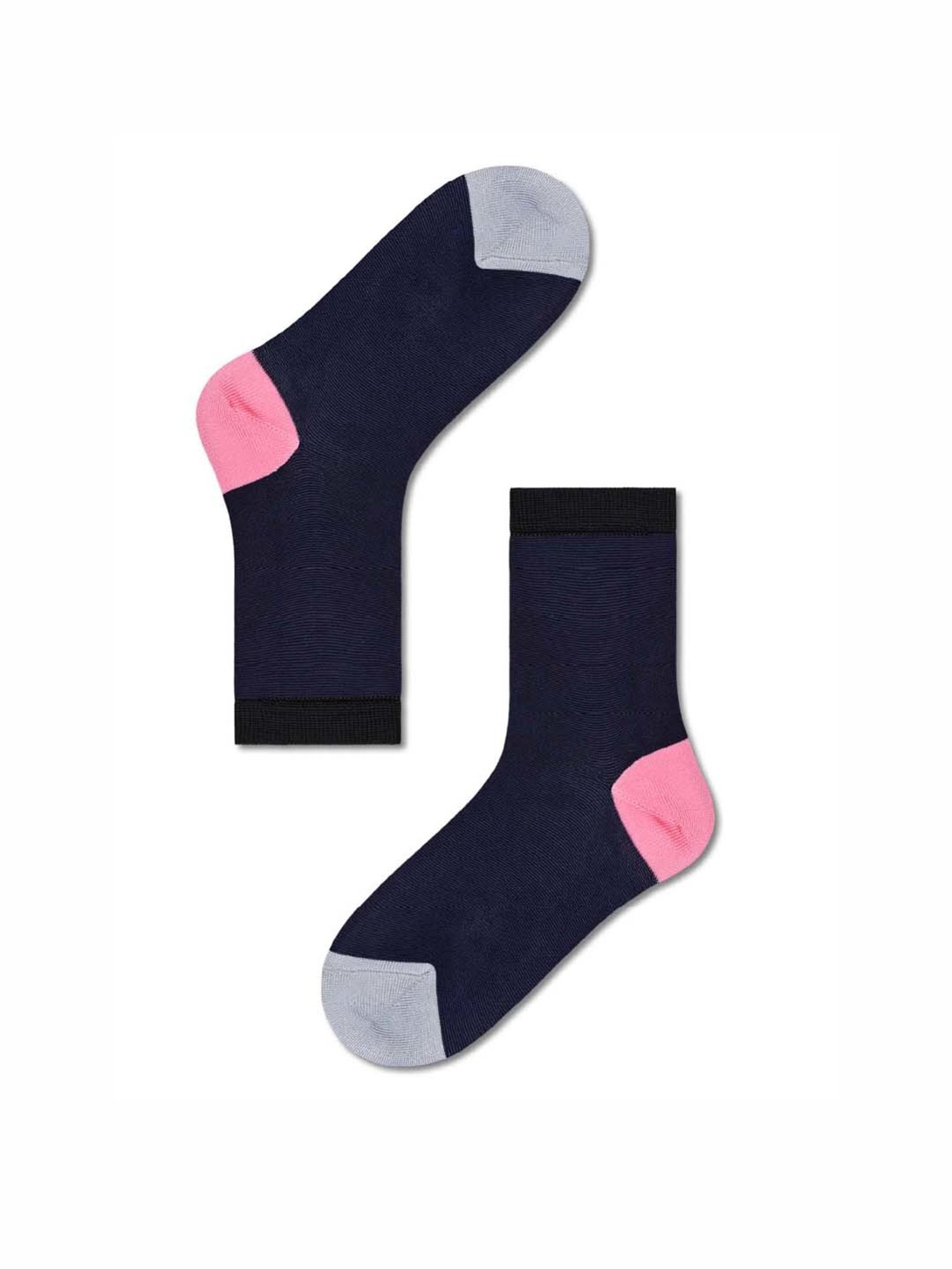 Happy Socks Hysteria Grace Ankle Blue Cotton Solid Socks (36-38)