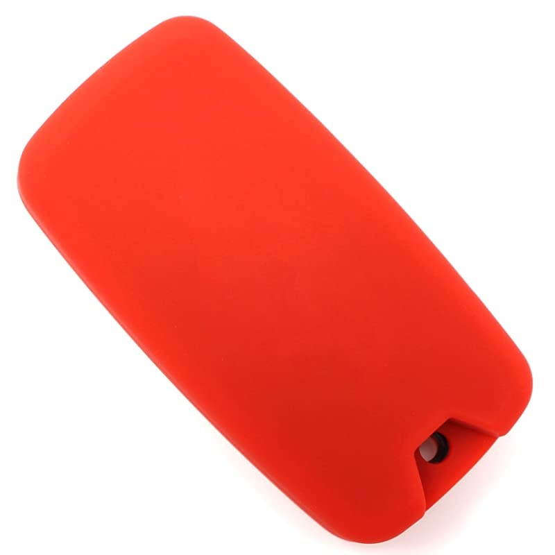 Silicone keycover JA for 4 Button Keys Keycover Etui Flip Key Protective Cover Remote Entry Fob Case (red)