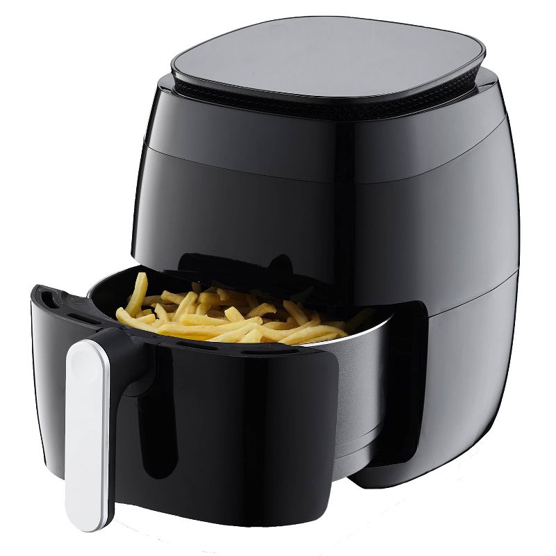 GoWISE USA GW22821-S 1500 Watt 5 Quart Digital Touchscreen Countertop Air Fryer with 8 Preset, Black