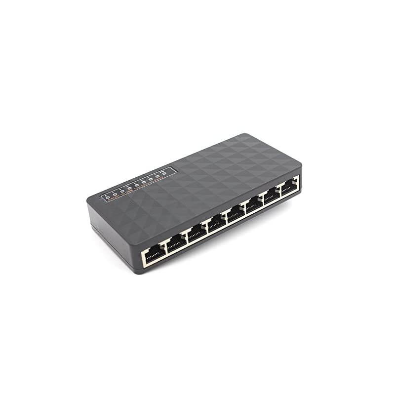 Mini 10/100Mbps 8 Ports Fast Ethernet Network Switch for Desktop PC Router &hellip; (8 Ports 10/100Mbps)