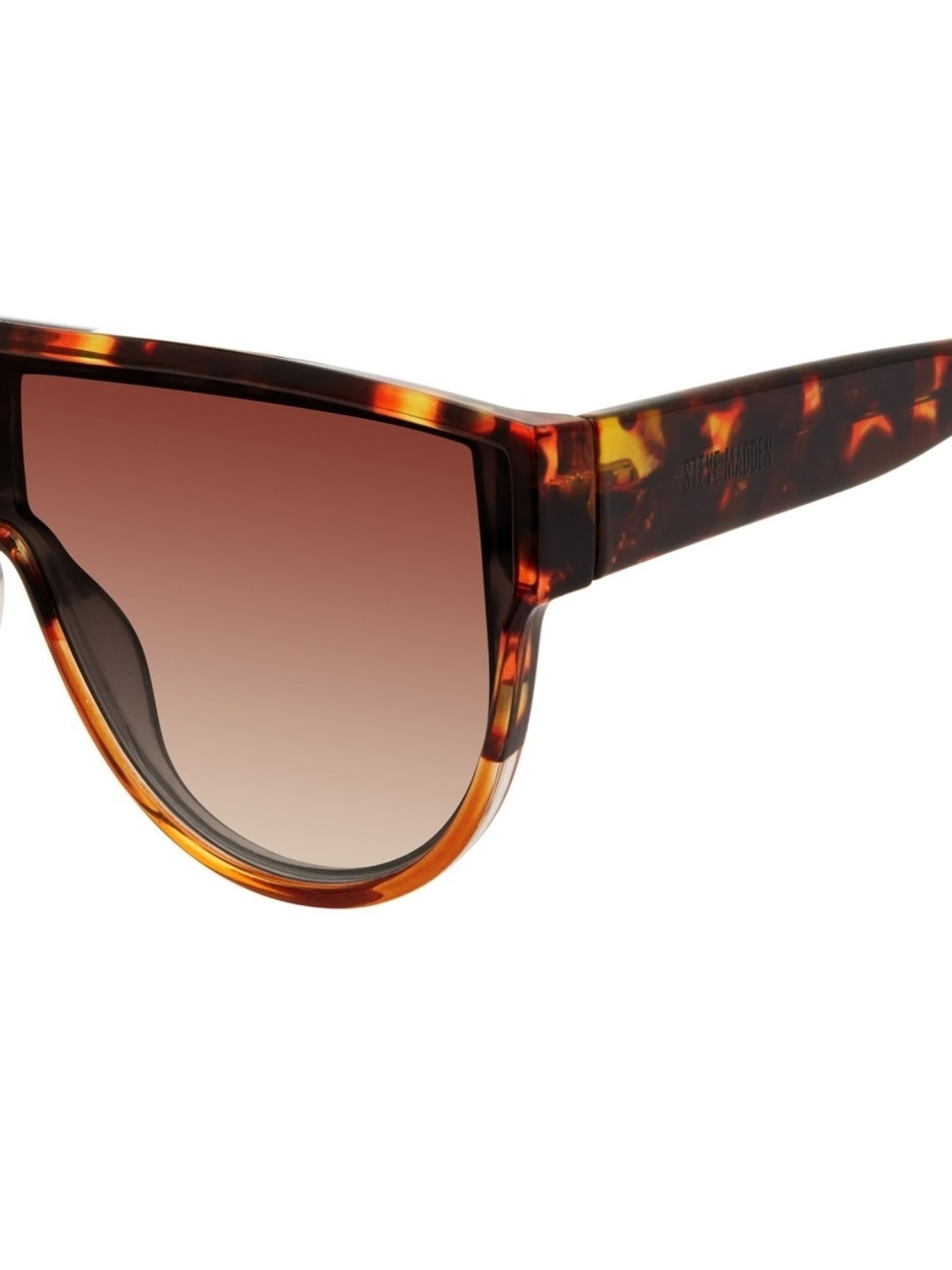 STEVE MADDEN Brown Round UV Protection Unisex Sunglasses