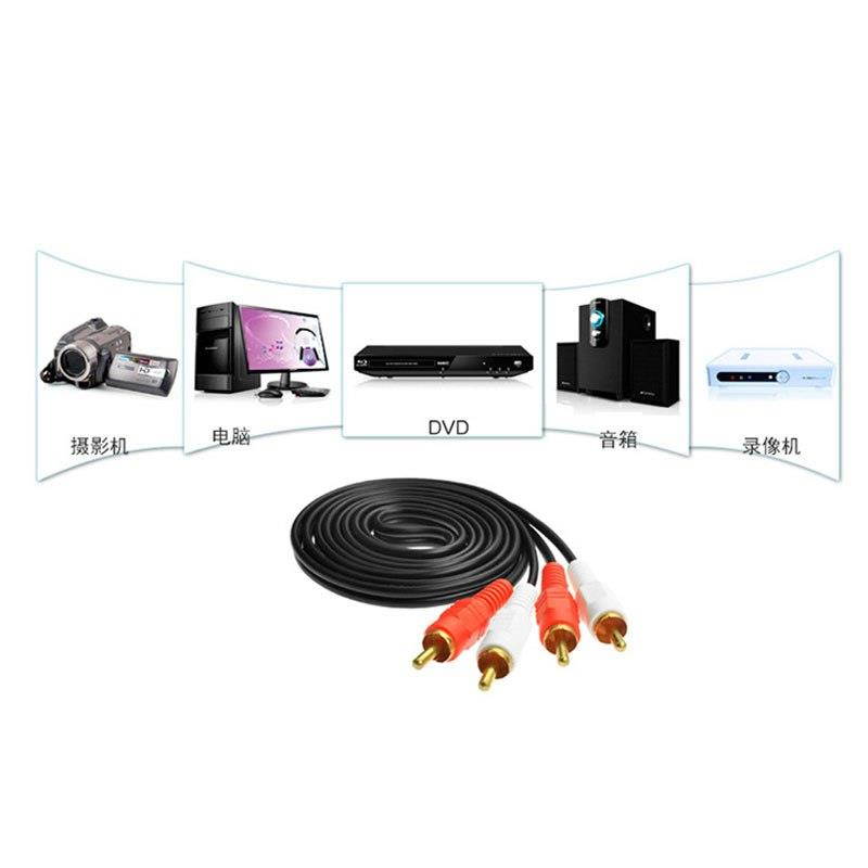 2 RCA Jack Stereo Dual RCA Audio Speaker Male to Male Patch Cable 1.5m 3m 5m 10m