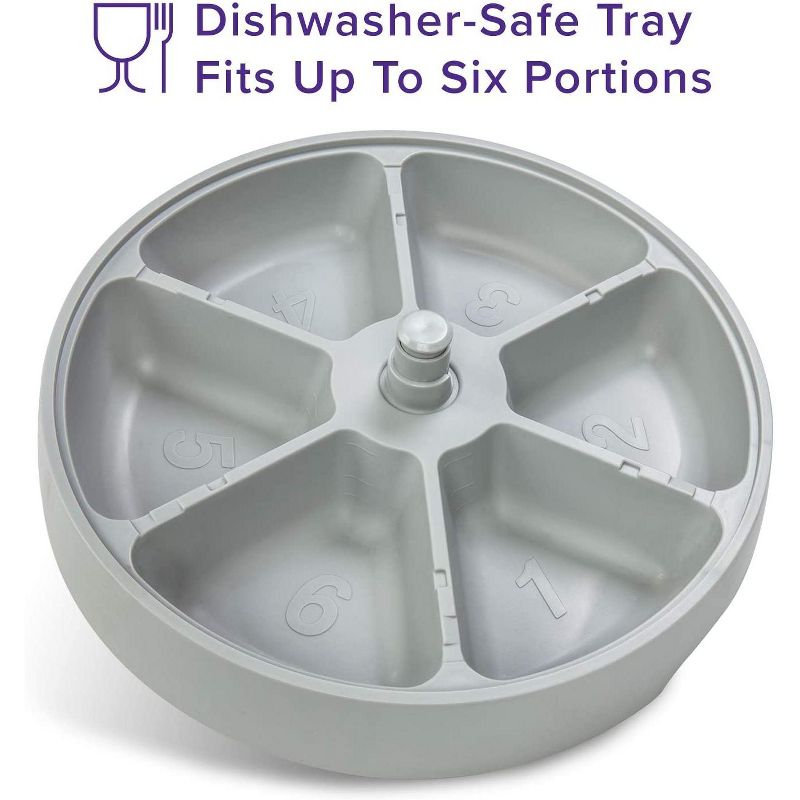 Pawple Automatic Pet Feeder, 6 Meal Food Dispenser for Small Animals with Programmable Digital Timer