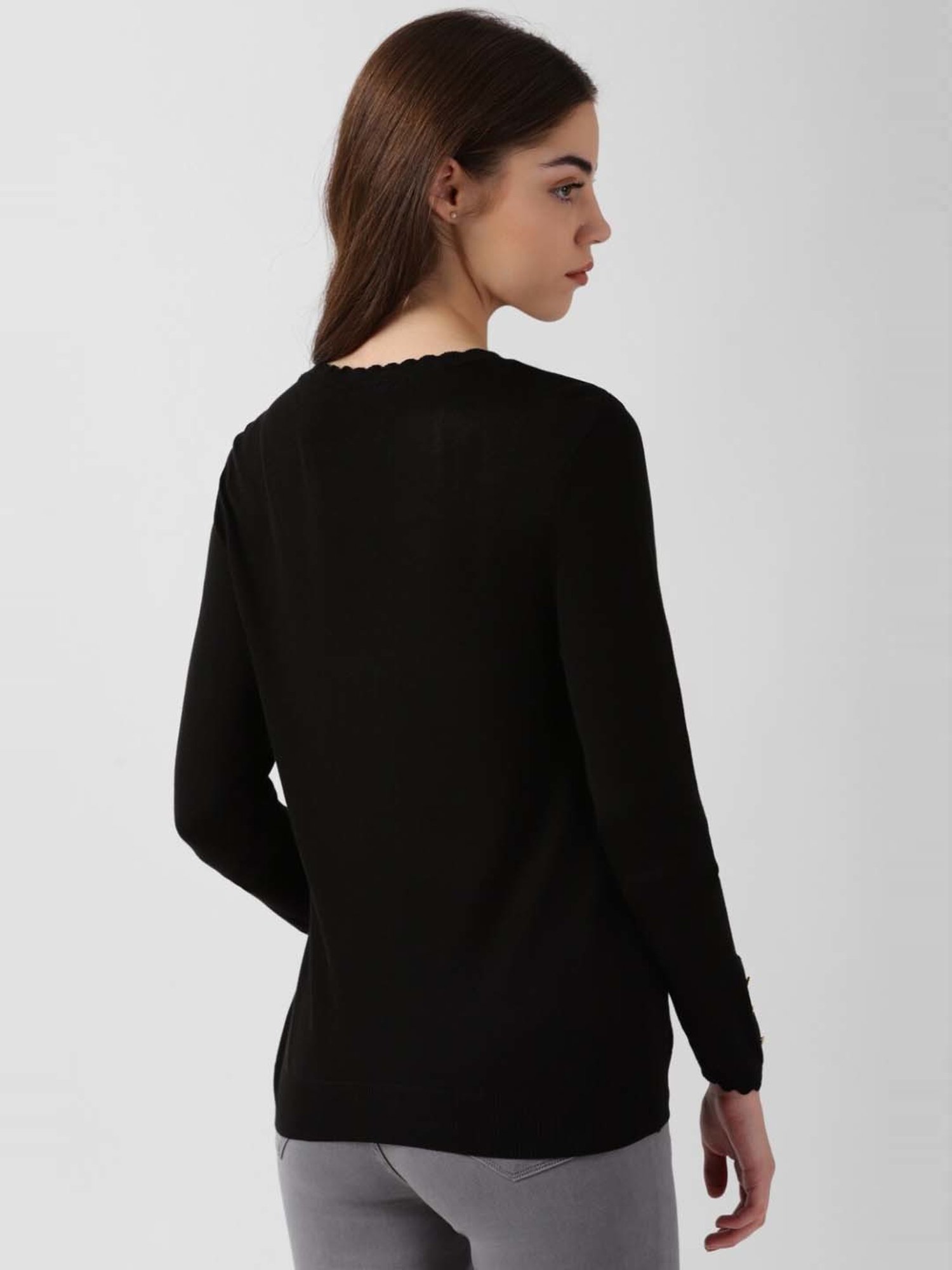 Van Heusen Black Regular Fit Top