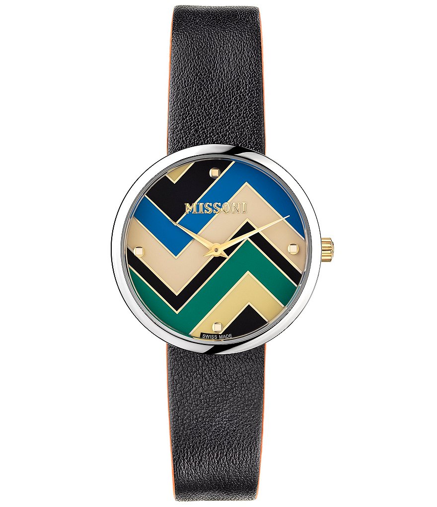 Missoni M1 Joyful Leather Analog Watch