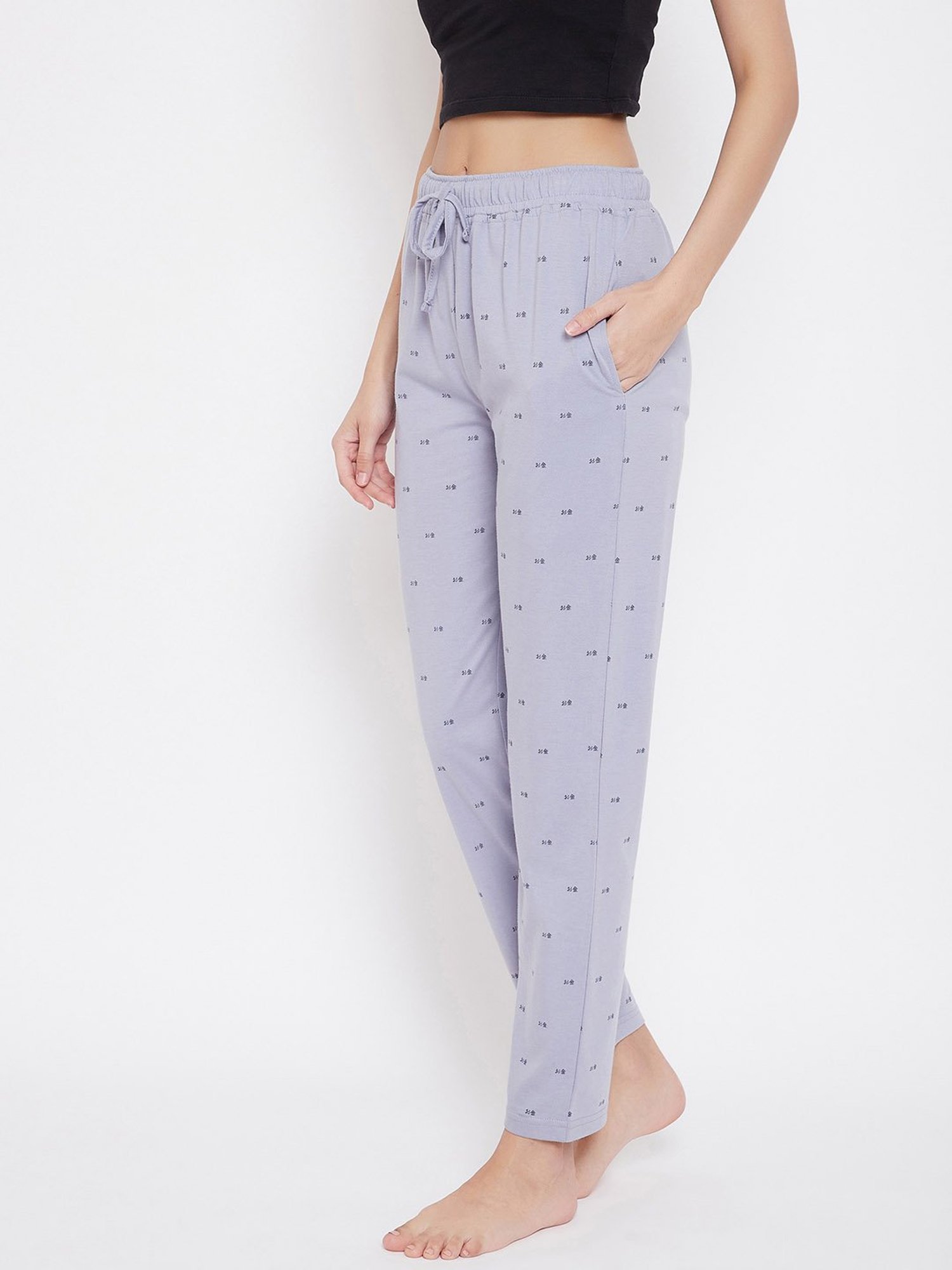 Okane Grape Purple Printed Pyjamas