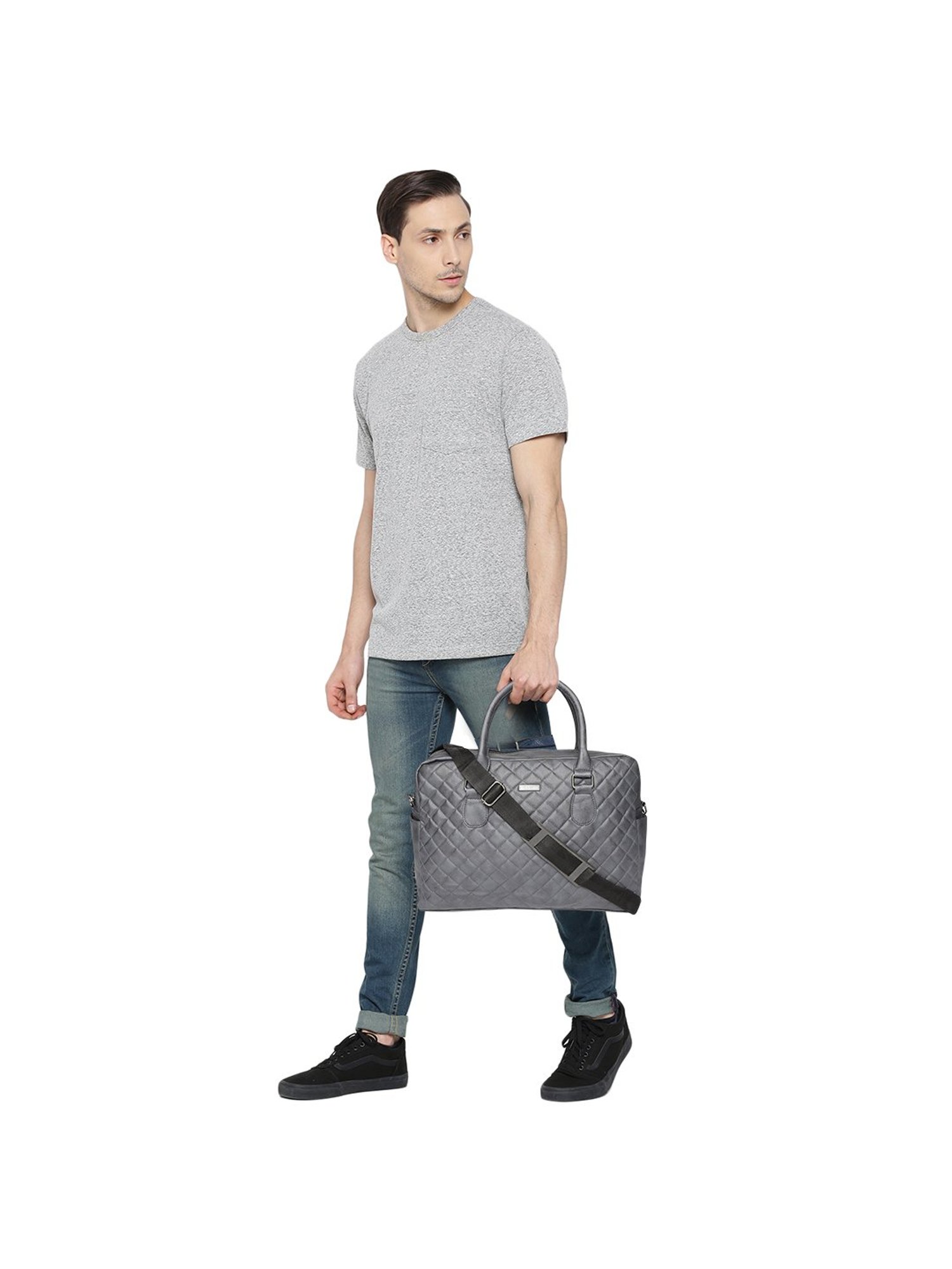 Bad Habit Grey Medium Messenger Bag
