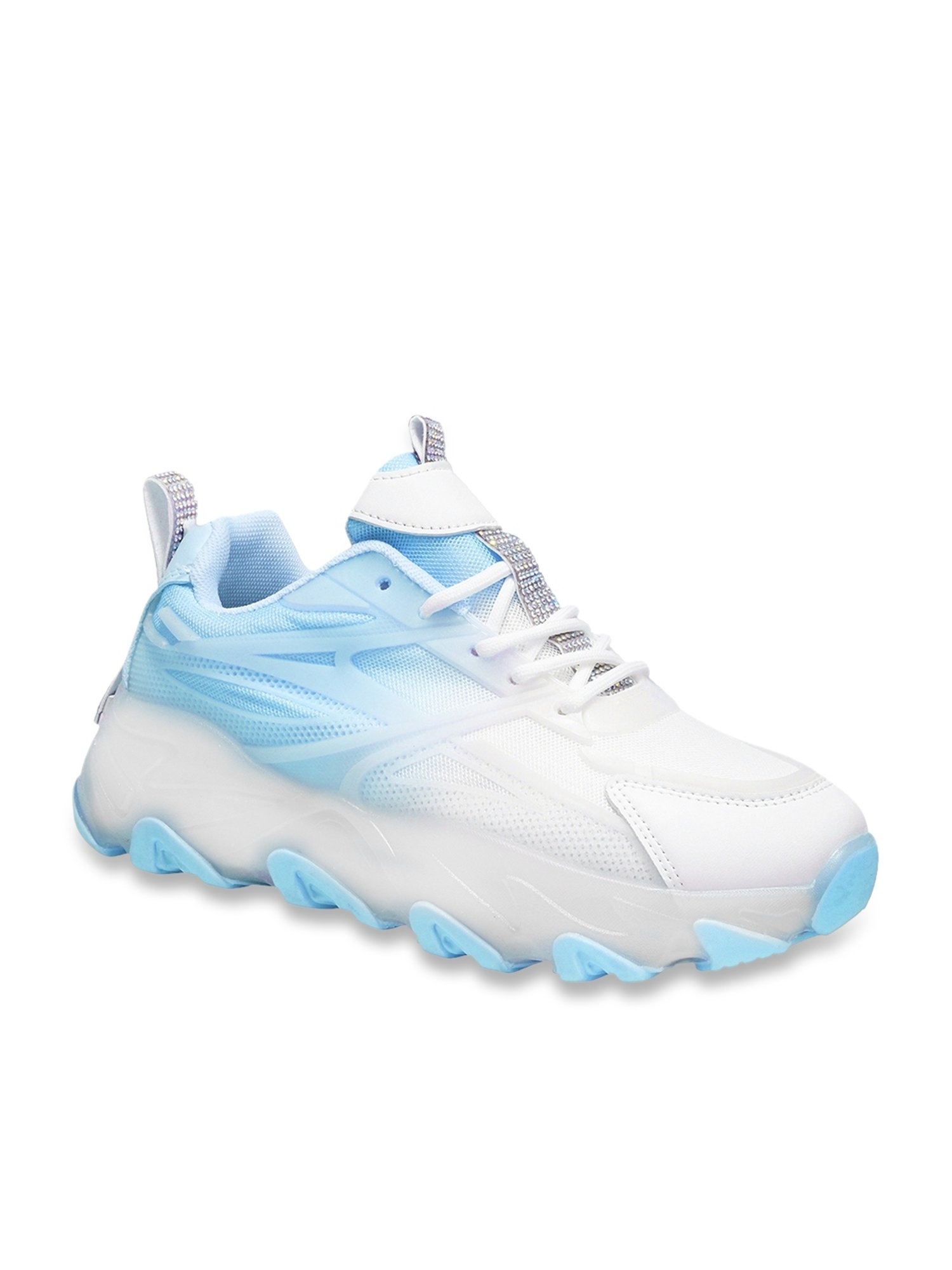 The White Pole Women's Blue Casual Sneakers