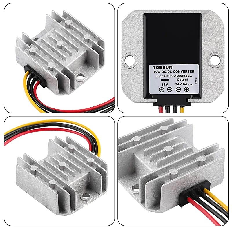 Voltage Regulator Boost Converter 12V Step Up to 24V 3A 72W Power Converter Waterproof Module Transformer for Golf Cart Club Car