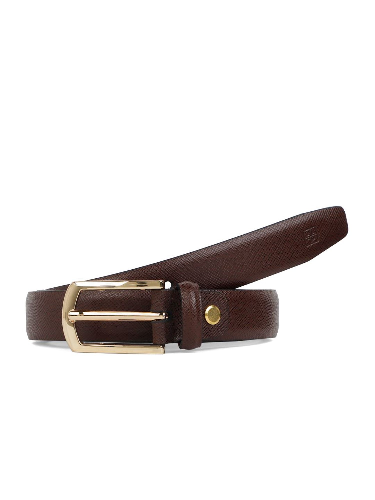 Carlton London Brown Textured Formal Belt for Women