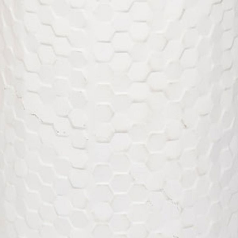 White Patterned Metal Decorative Vase - Foreside Home & Garden