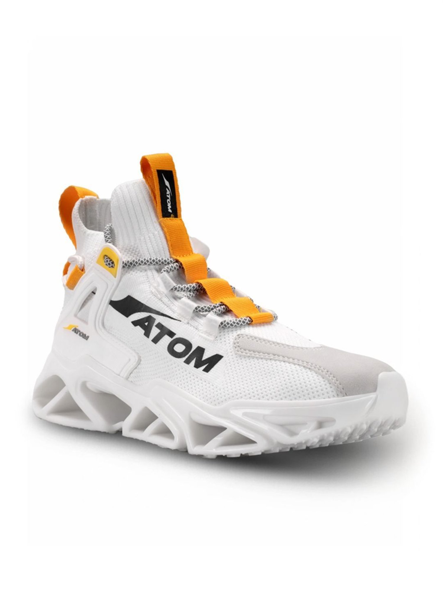 Atom Men's Hollow Man White Running Shoes