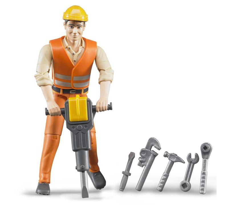Bruder Construction Worker with Tools and Accessories