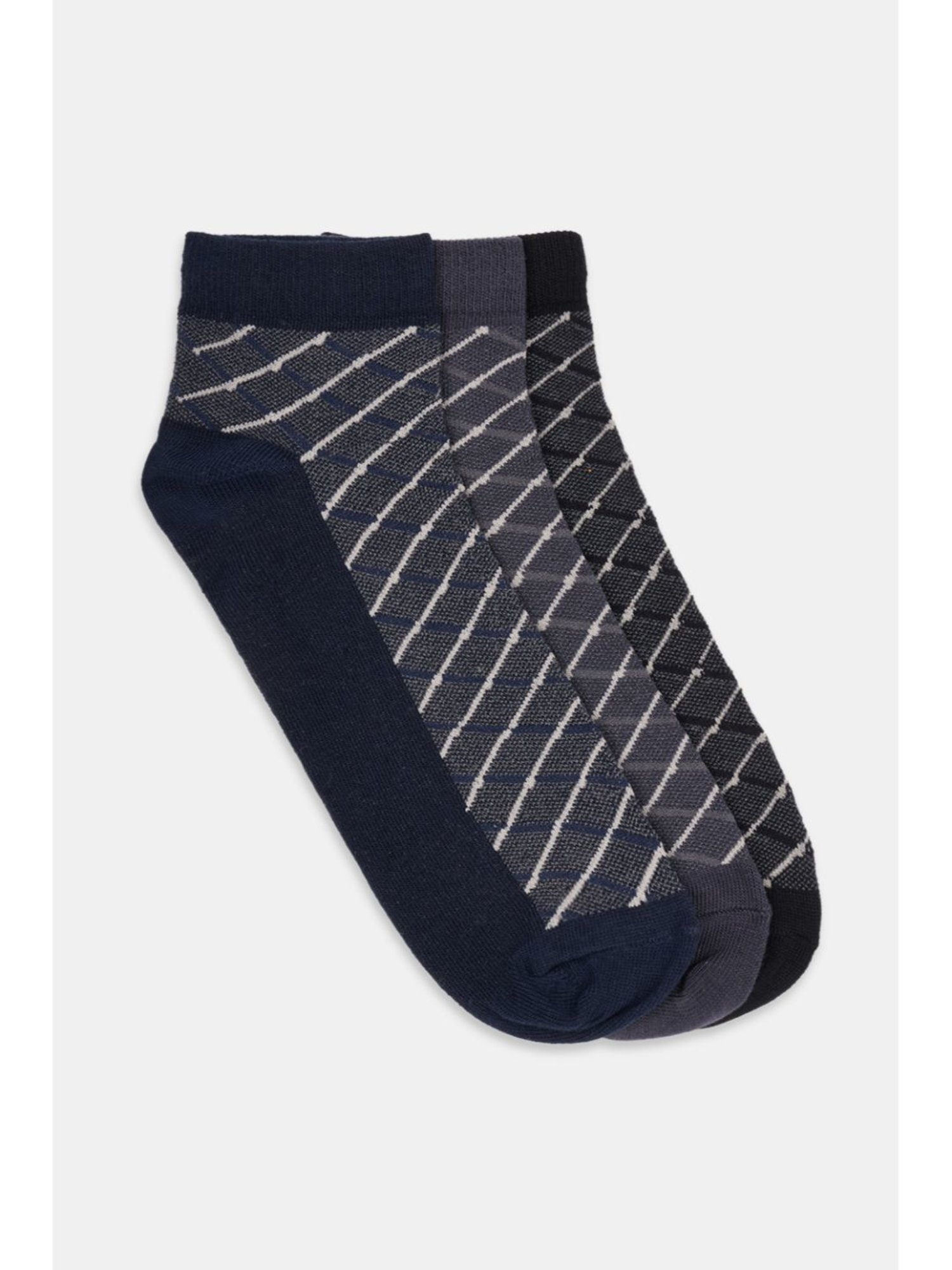 Byford by Pantaloons Black Striped Socks - Pack of 3