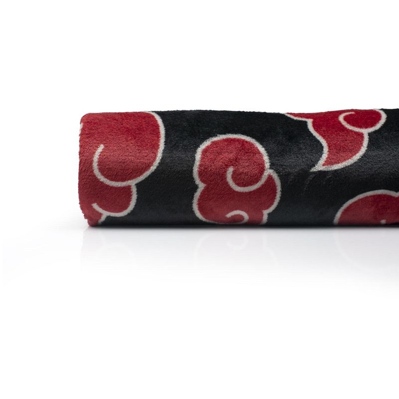 Just Funky Naruto: Shippuden Akatsuki Red Cloud Anime Throw Blanket | 60 x 45 Inches