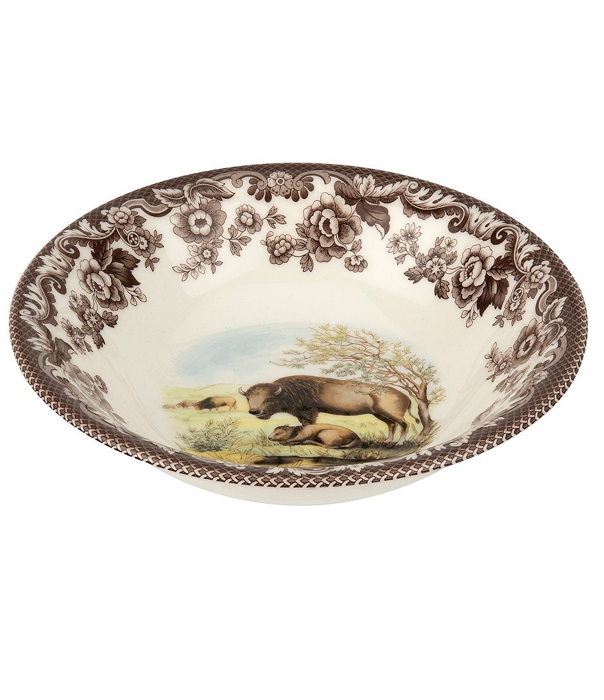 Spode Festive Fall Collection Woodland Bison Cereal Bowl