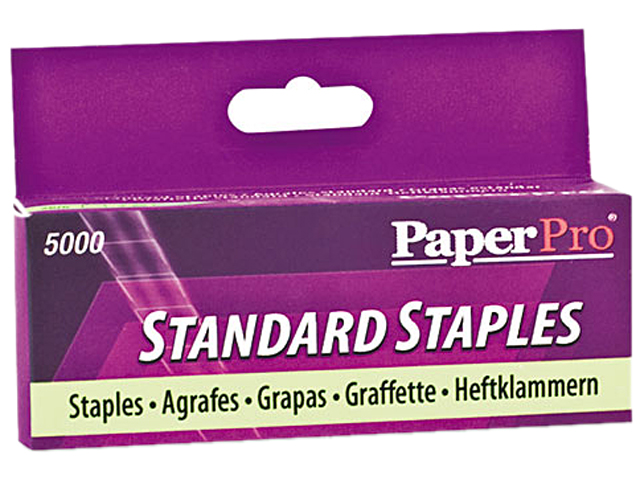 PaperPro 1901 Full Strip Standard Office Staples, 5,000/Box