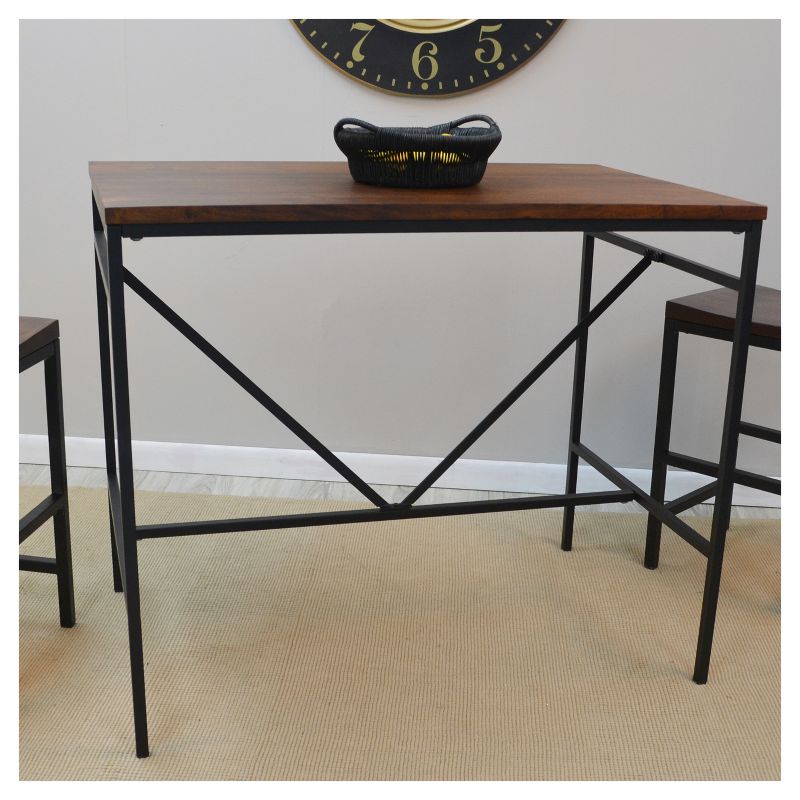Ira Bar Table Chestnut/Black - Carolina Cottage