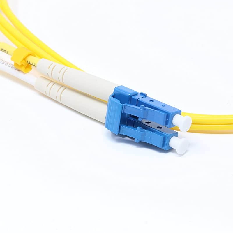 Meter Singlemode Duplex Fiber Optic Cable 95 LC to LC Yellow