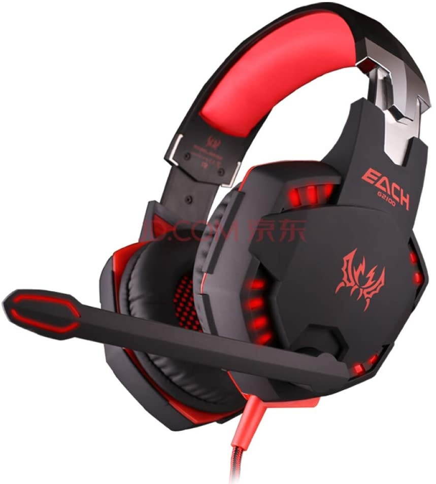 Gaming Headset for PS4, PC, Xbox One,Professional Noise Isolation Over Ear Headphones with Mic, LED Light, Wireless Gaming Headphones，Bass Surround, Soft Memory Earmuffs for Laptop Mac Nintendo