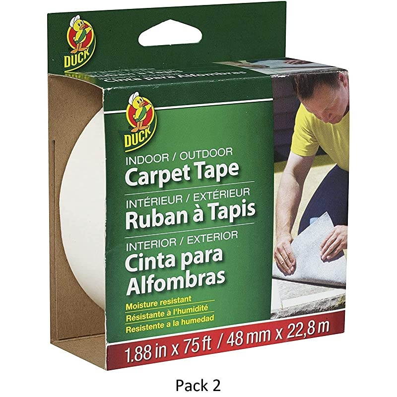 Brand 442062 IndoorOutdoor Carpet Tape 188Inch x 75 Feet 2 Pack